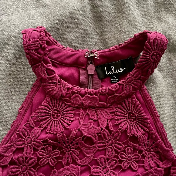 Lulus Love Poem Magenta Lace Dress - Picture 5 of 6